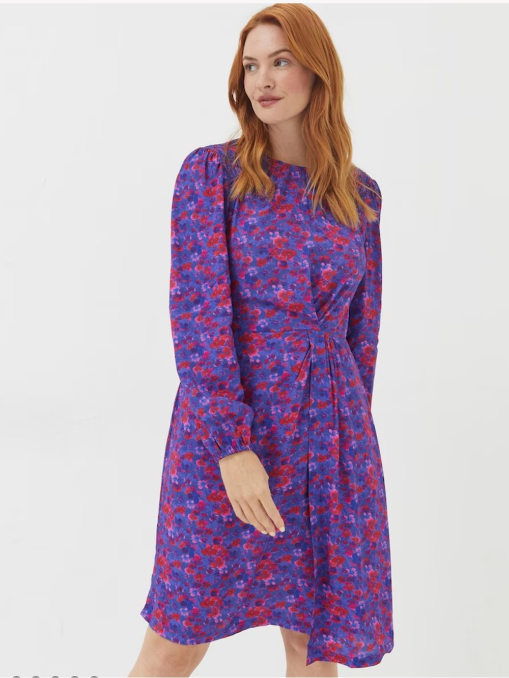 FatFace Purple Annie Painterly Floral Dress